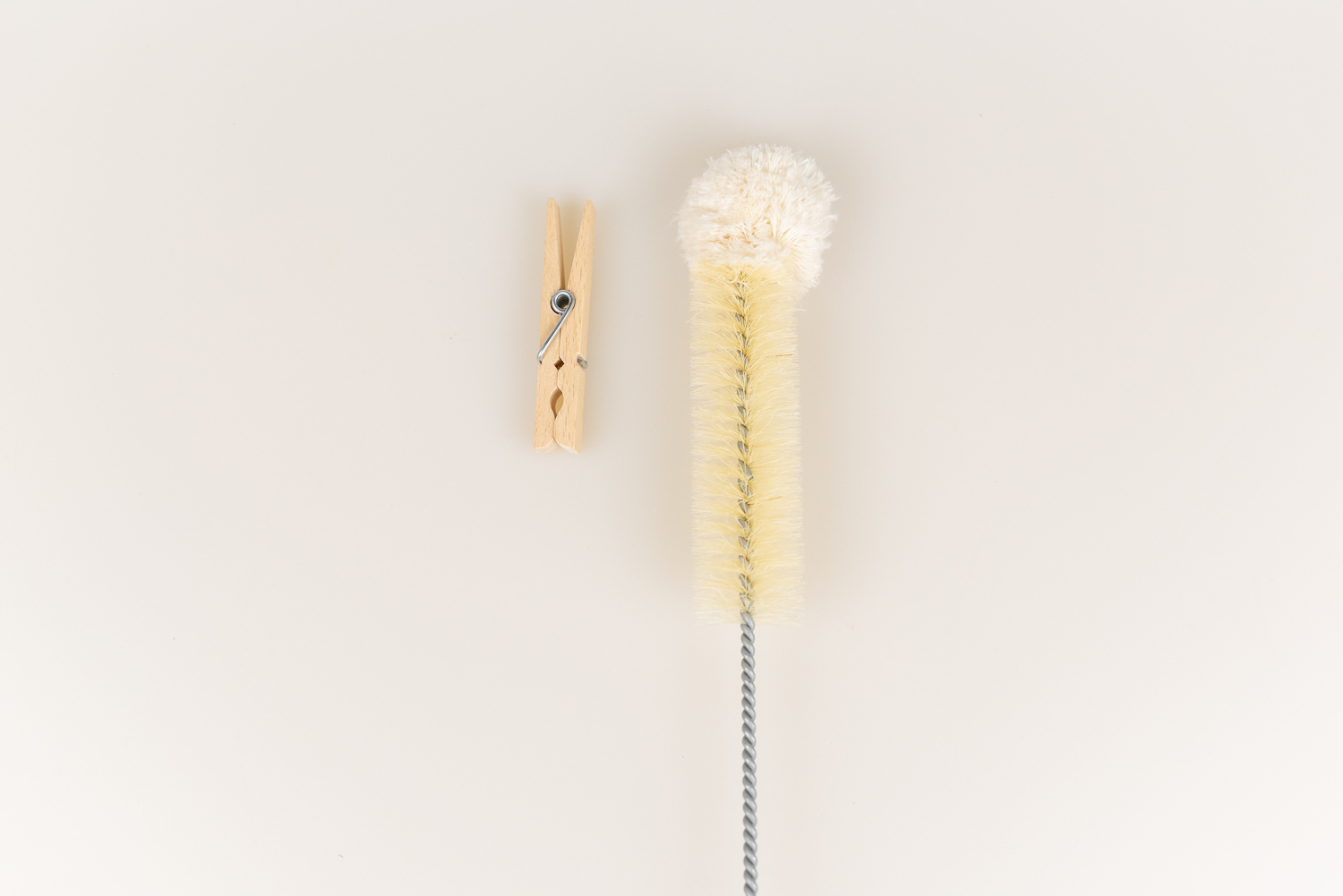 Flaschenbürste Baumwollkopf lang